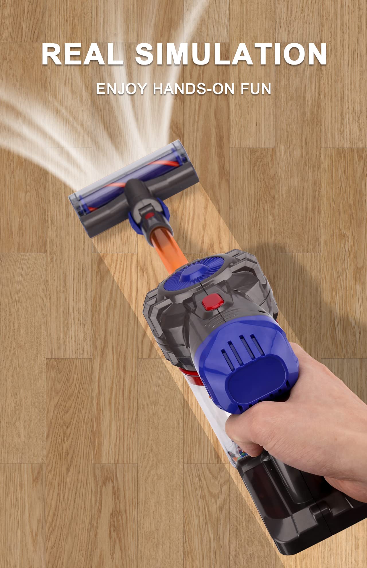 MEIJIABA toy vacuum conquers stair cleaning with safe, engaging play