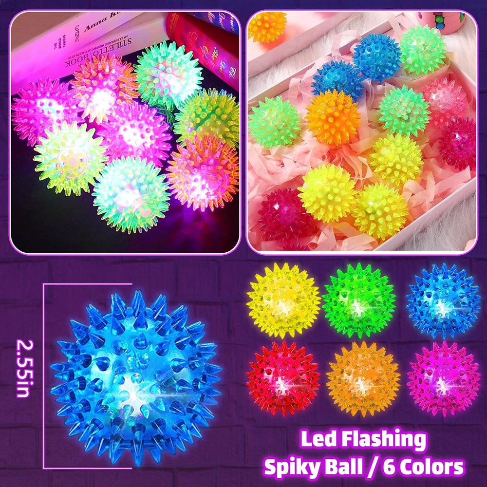 Meijoy yellow light up spike ball for fidgeting and mood calm