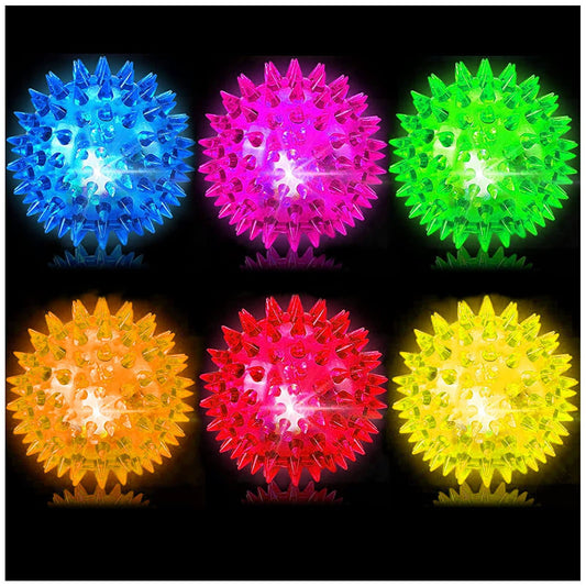 Meijoy sensory light up ball set in six colors for tactile play and focus