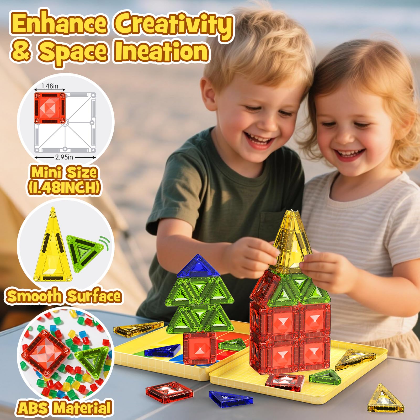 MEIQ strong magnets provide secure connections for kids.