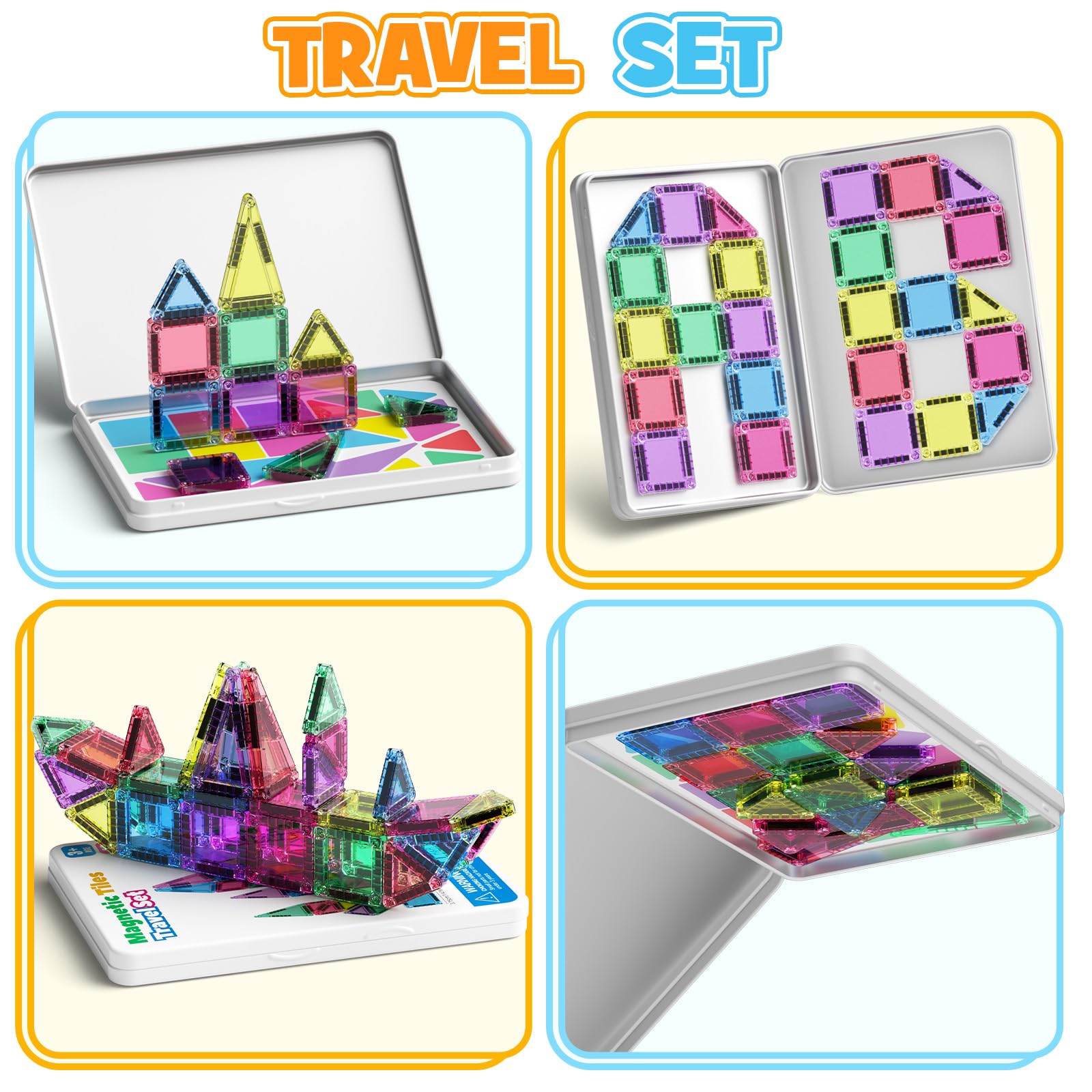 MEIQ travel case metal box compact for storage and travel.