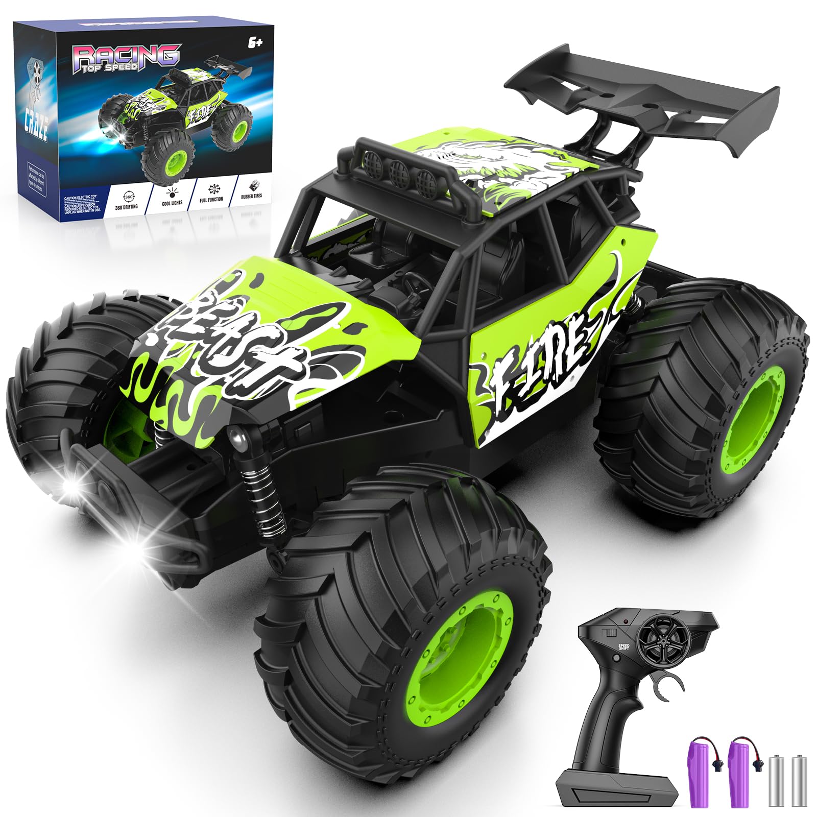 Meislane remote control car on all-terrain surface showing durable construction and stability
