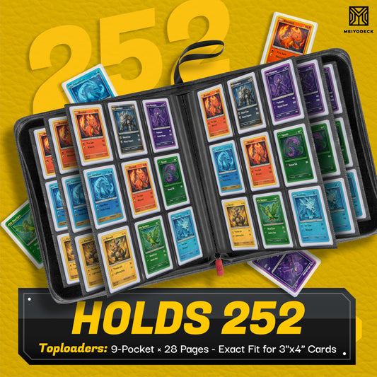 14 double-sided pages protect cards while allowing easy viewing