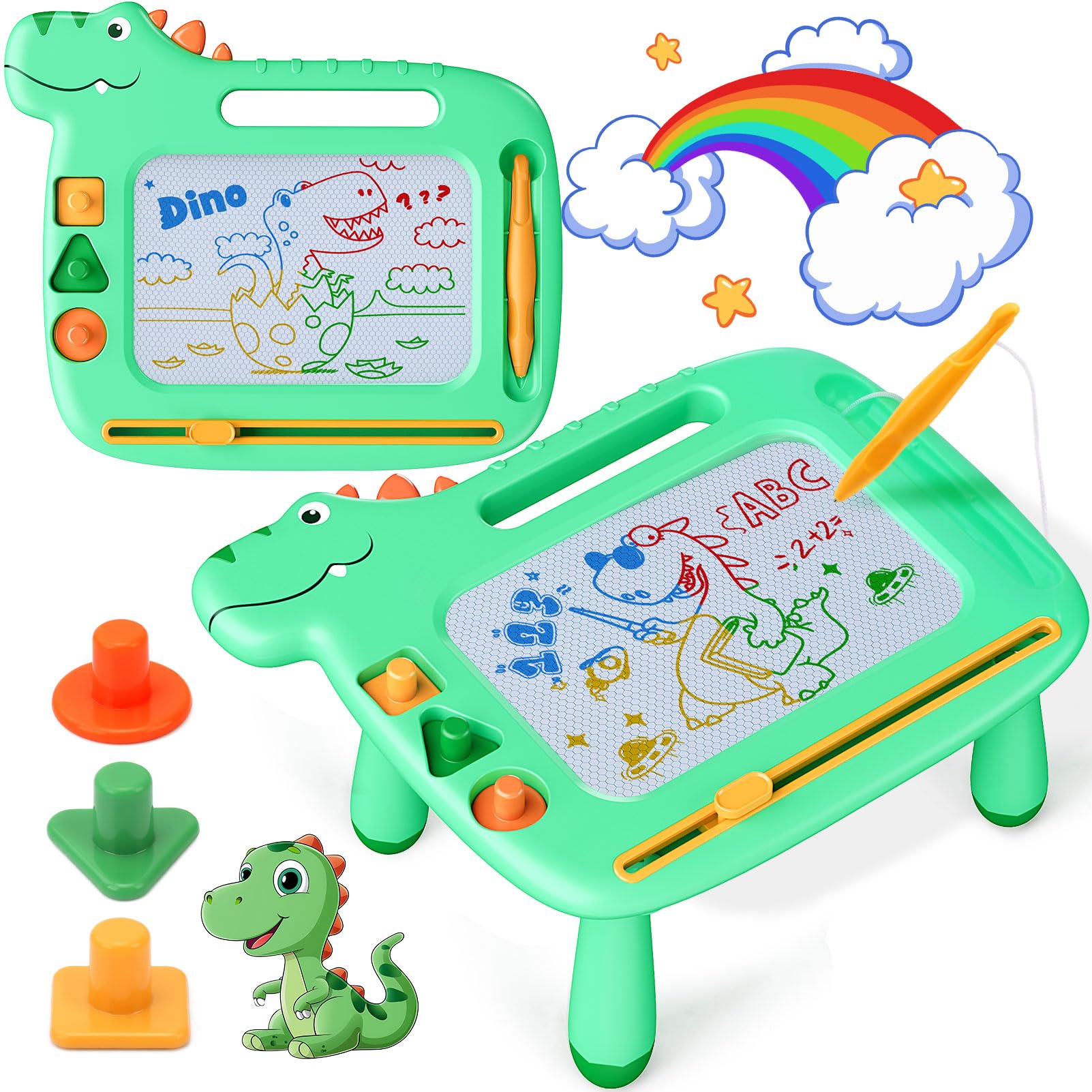 MEJCFARI dinosaur doodle board makes a delightful gift for toddlers.