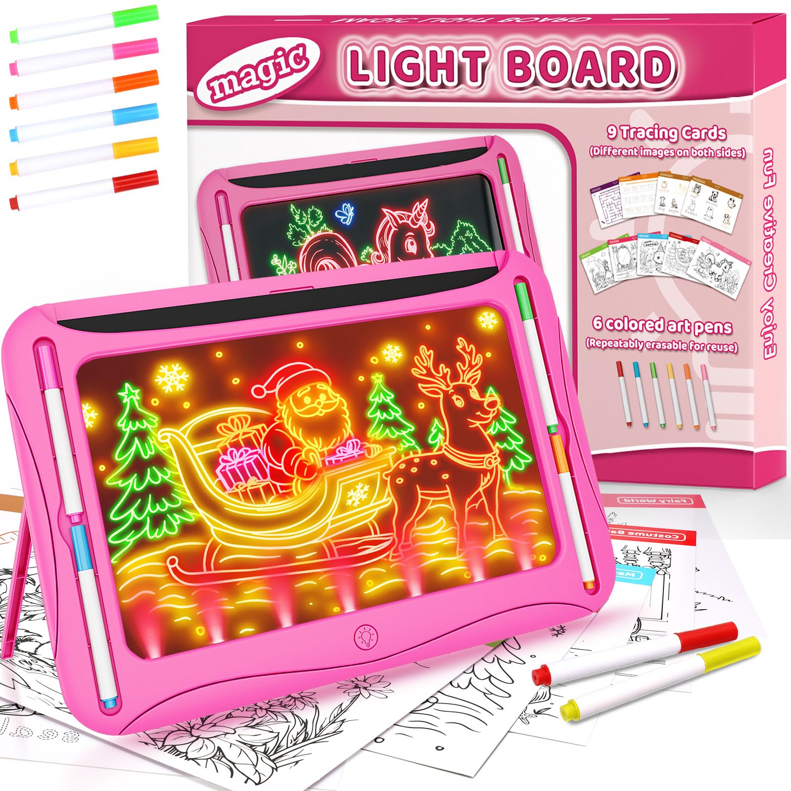 MEJCFARI Magic LED Drawing Board glow-in-dark artwork sparks imaginative play