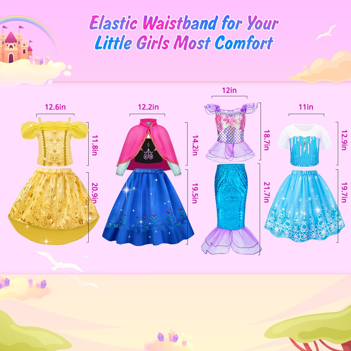 Meland 16-piece tops and skirts for multiple looks