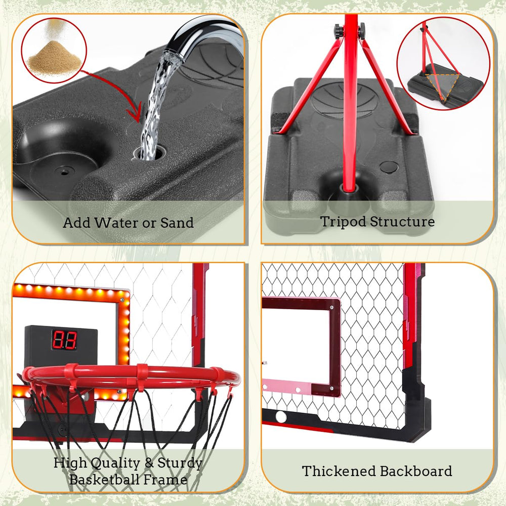 Meland outdoor basketball hoop set for active outdoor play.
