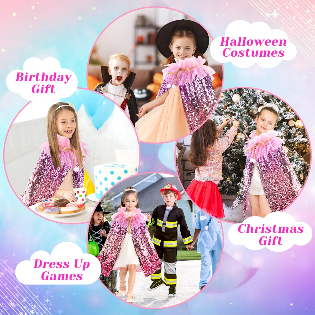 Meland Colorful Dress Up Collection offers rainbow colors for versatile princess roles