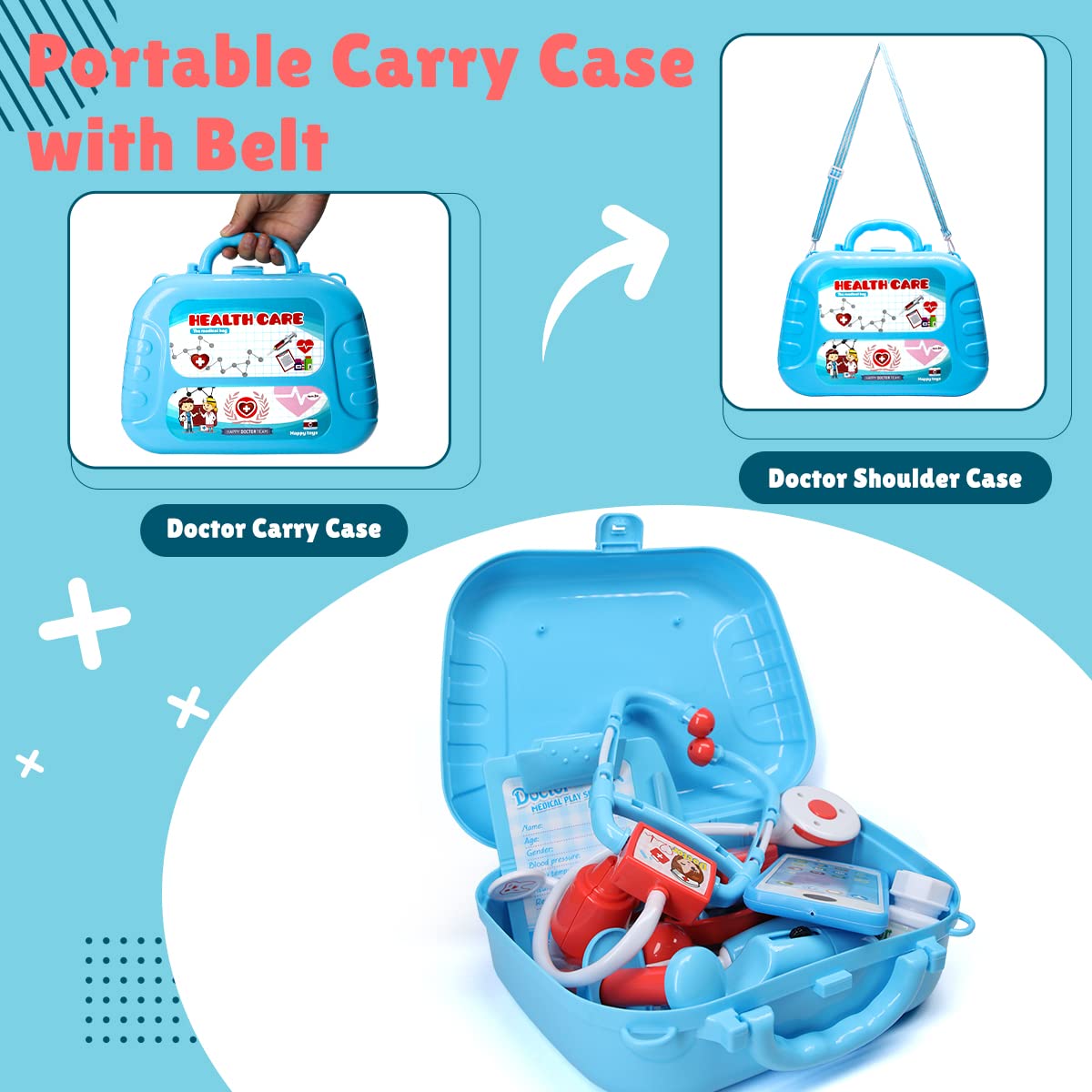 Meland dental tools set for dentist pretend play and patient care