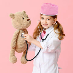 Meland Doctor Costume pink carry bag, handy organizer for doctor gear.
