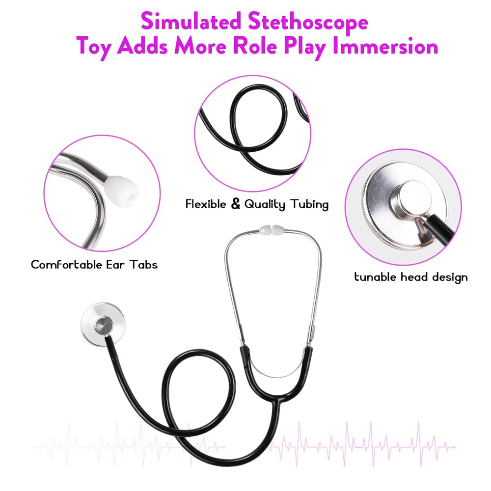 Meland doctor costume simulated stethoscope toy for immersive play