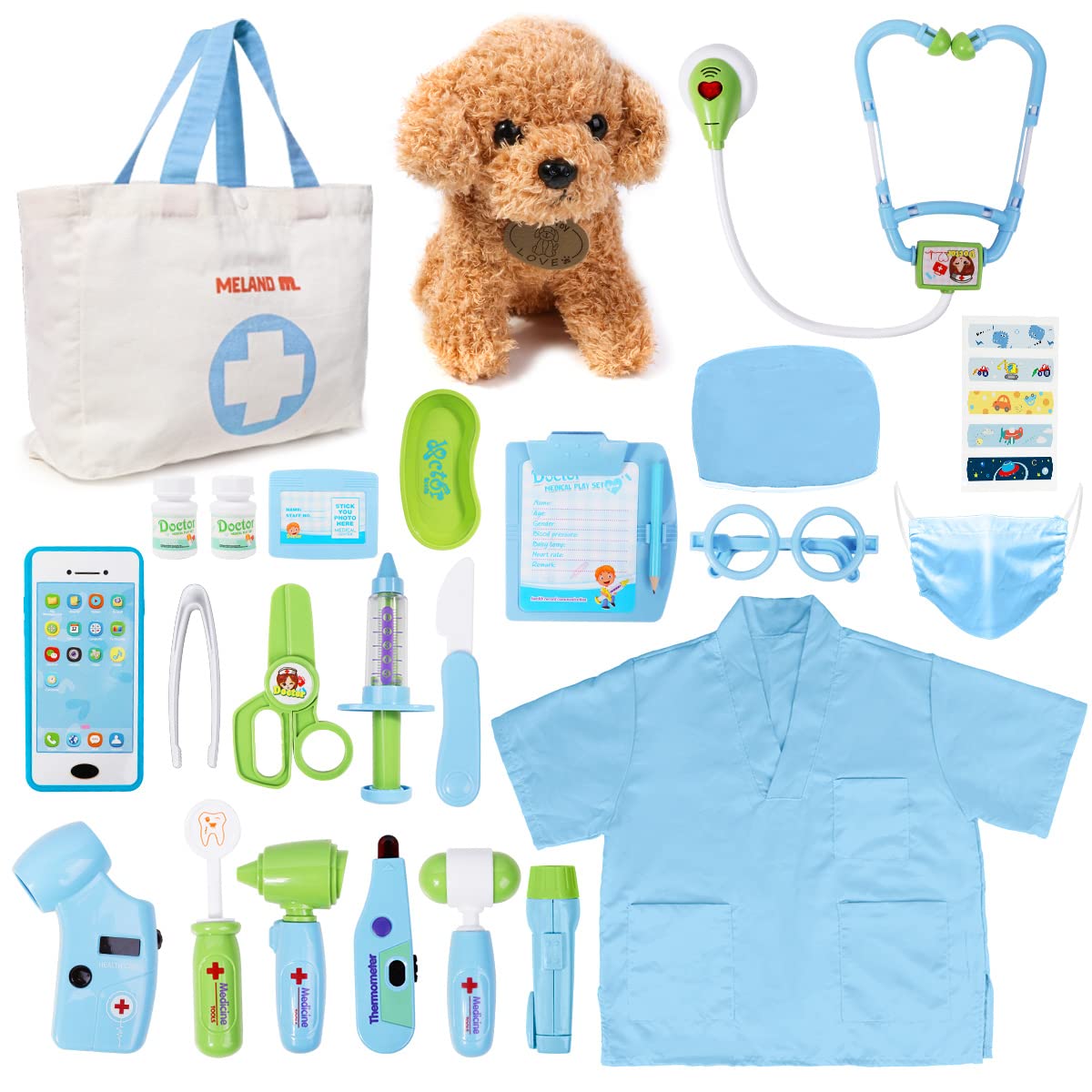 Meland doctor kit dog toy for role-play and patient care