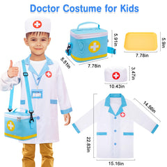 Kids engaging in a Meland Doctor Kit roleplay session for imaginative healthcare tales.