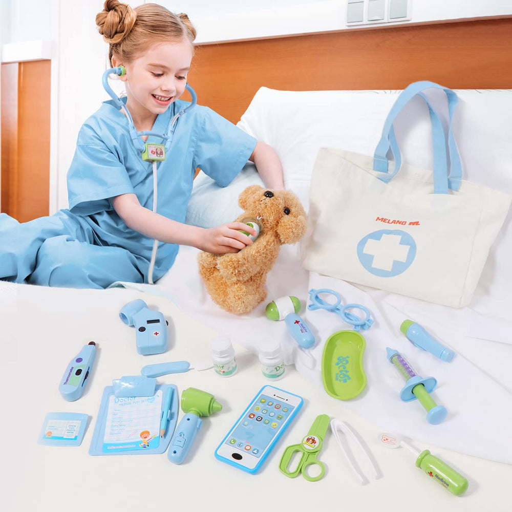Meland doctor kit syringe toy for safe pretend procedures