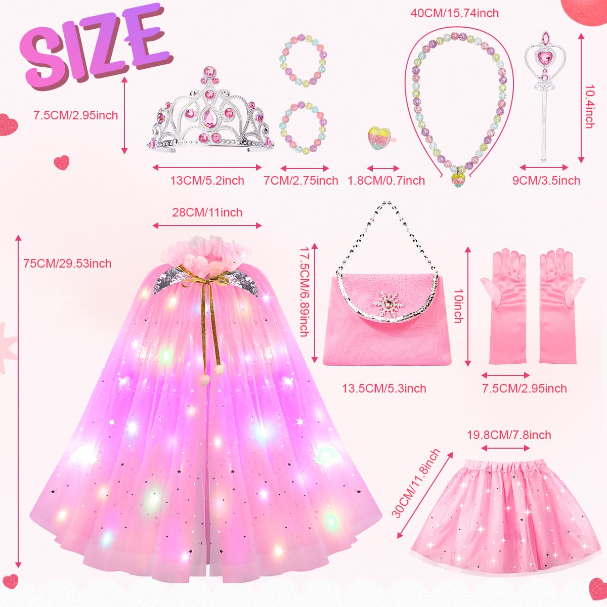 Meland dress-up outfits suitable for birthdays, Halloween, and pretend play.