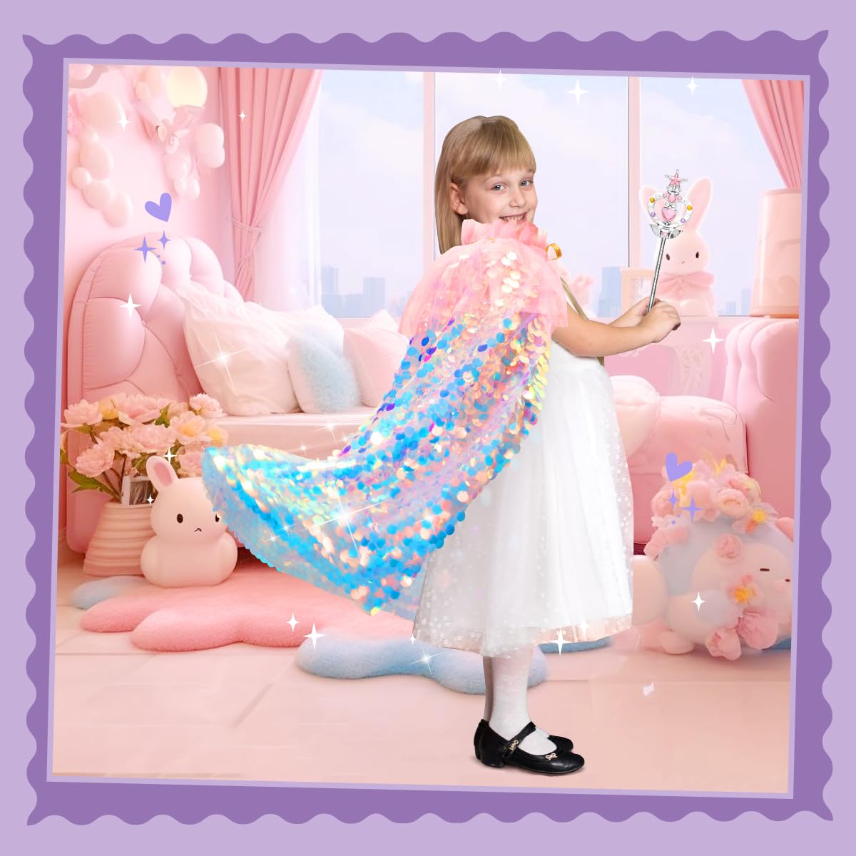 Meland dress up set with adjustable gold straps for comfortable fit