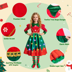Meland striped elf socks add cozy warmth for winter events.