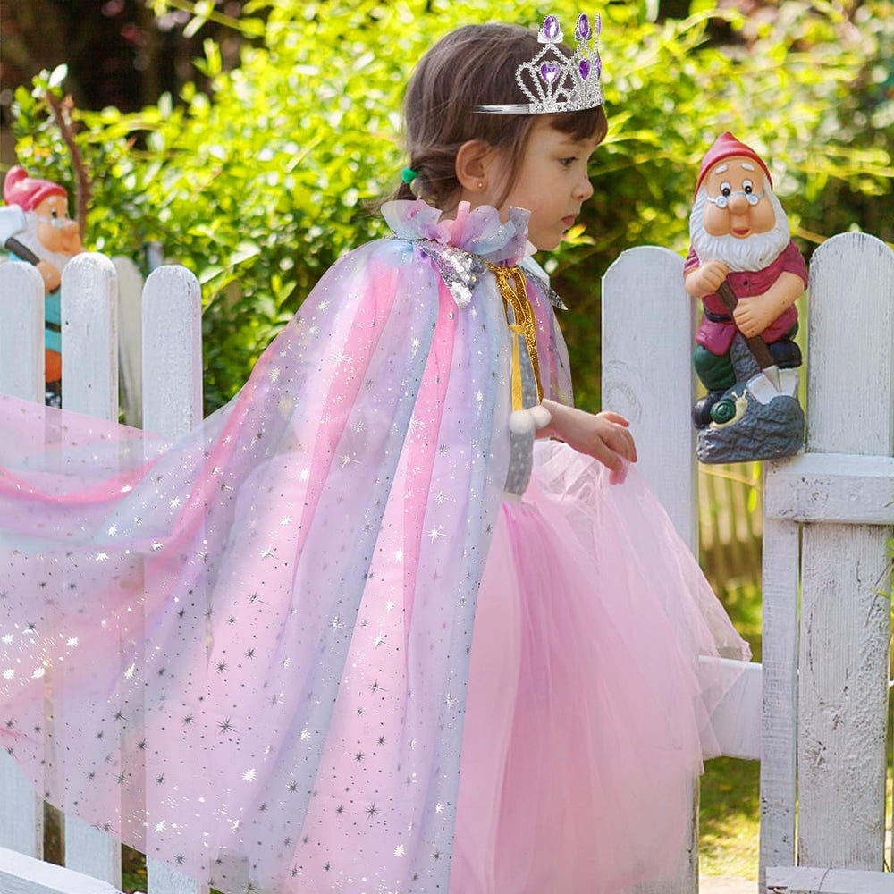 Meland glitter gloves pair enhances princess outfit and photo moments.