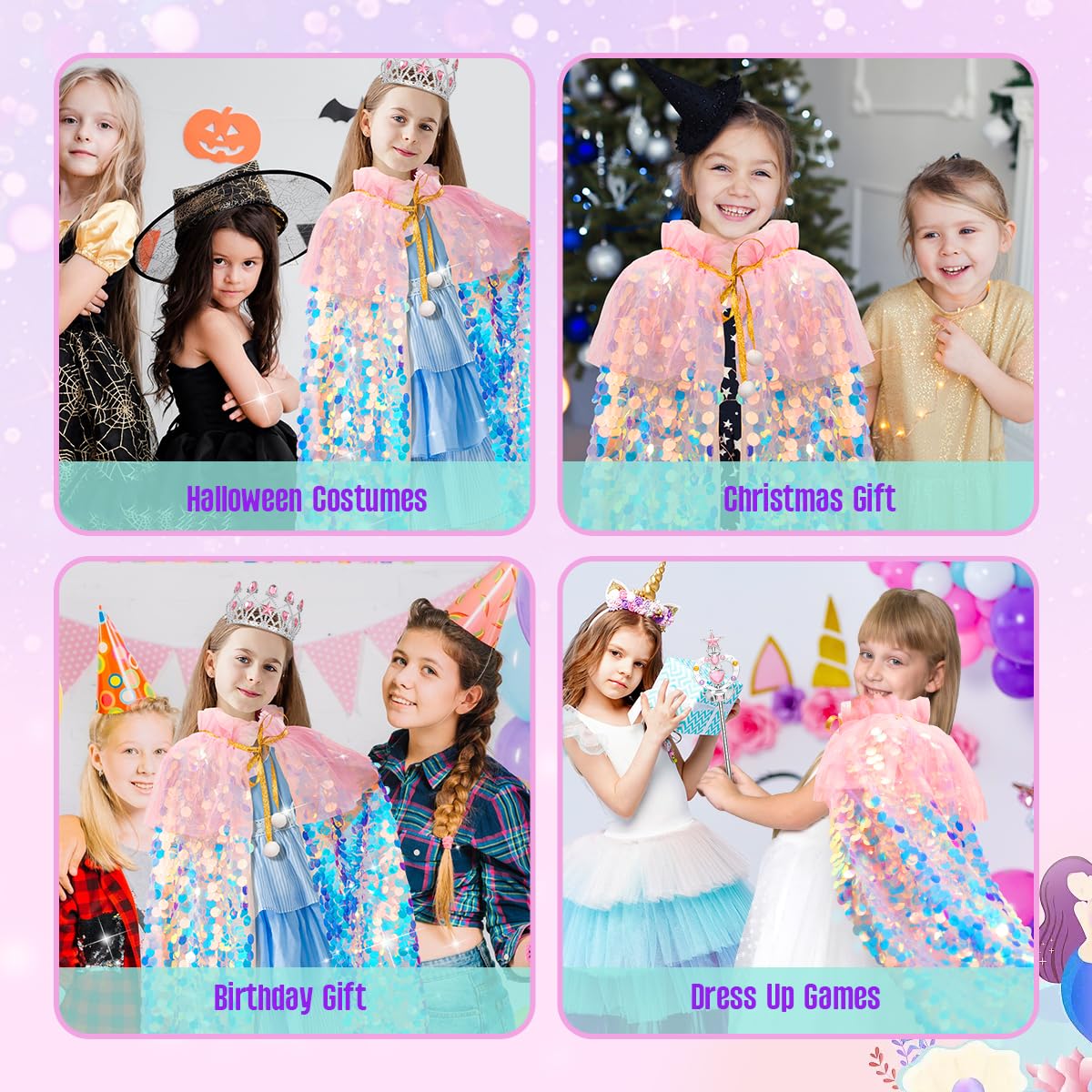 Meland mermaid princess outfit ideal for birthdays and parties