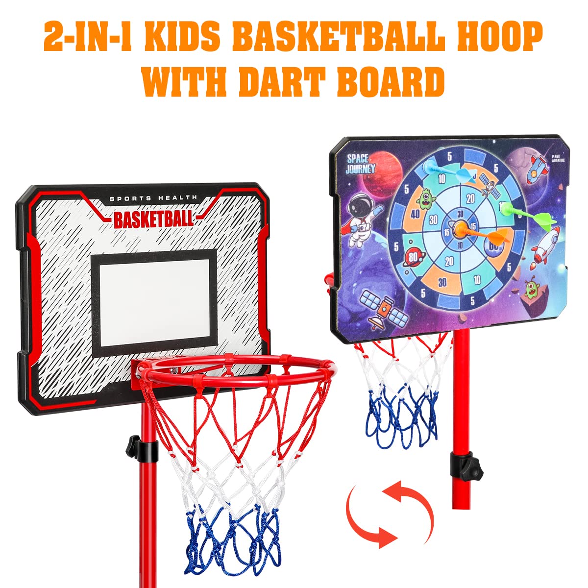 Meland hoop with sticky dart-board backside adds target fun for family sessions.