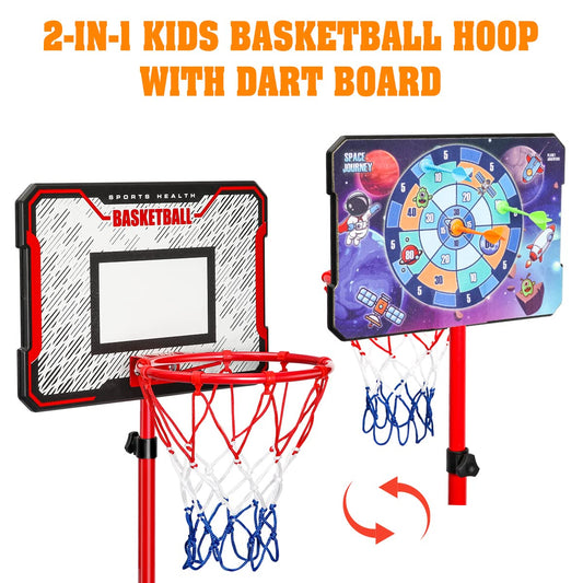 Meland hoop with sticky dart-board backside adds target fun for family sessions.