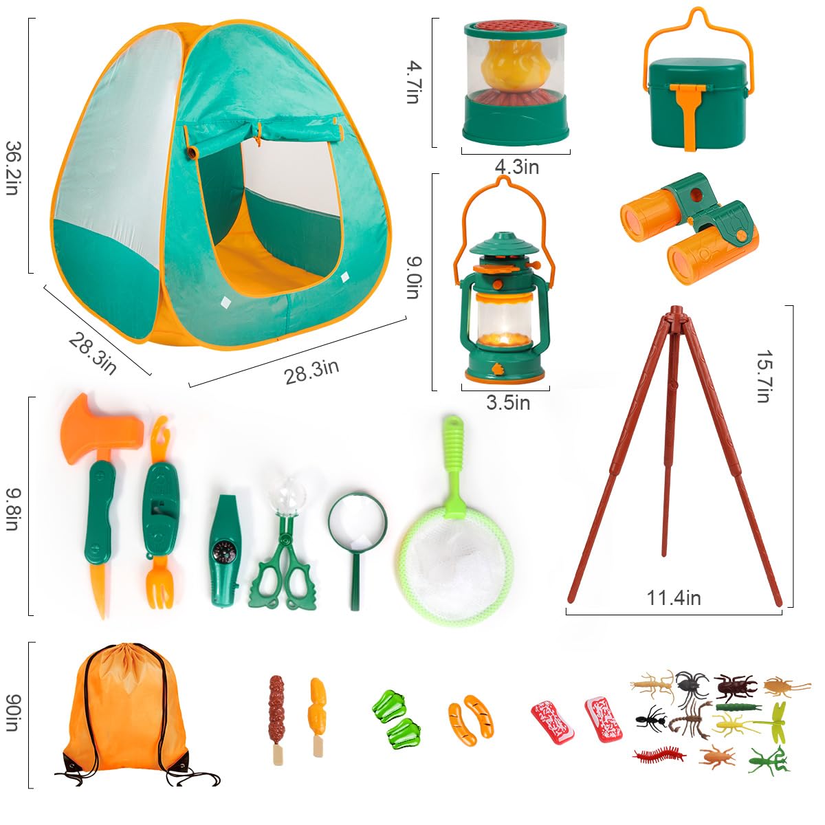 Meland Kids Camping Set lunch box keeps camping essentials neatly organized on go.