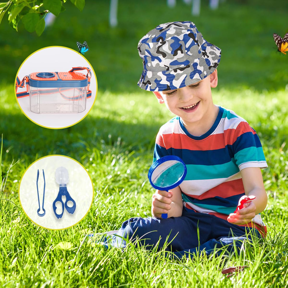 Meland Kids Camping Set magnifying glass encourages close observation of nature.
