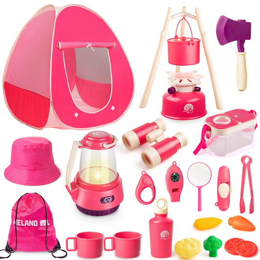 Meland pink camping tent for indoor pretend play and cozy private space.