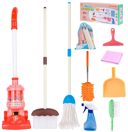 Meland Kids Cleaning Set broom for toddlers enables independent pretend cleaning