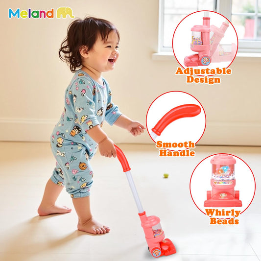 Meland Kids Cleaning Set vacuum push-along with beads for interactive play