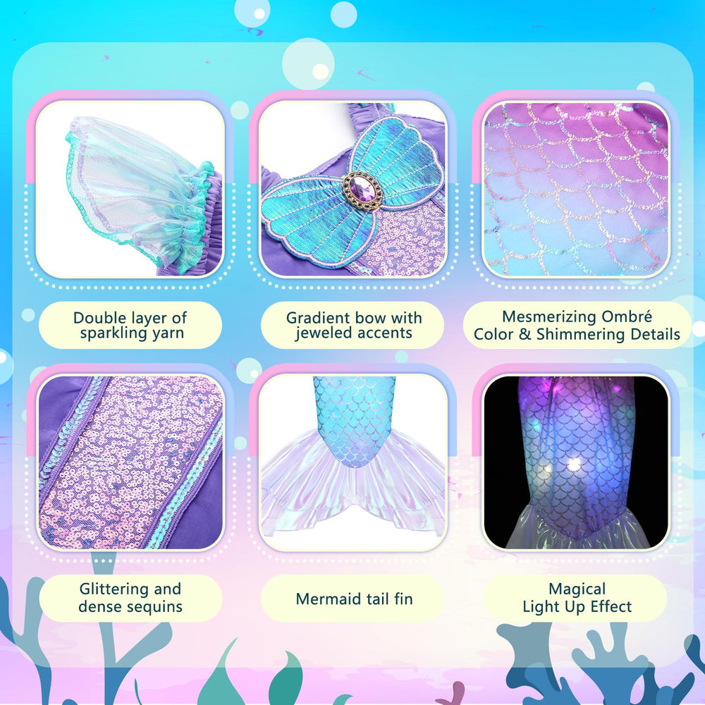 Meland Mermaid costume shimmering purse to match the dress
