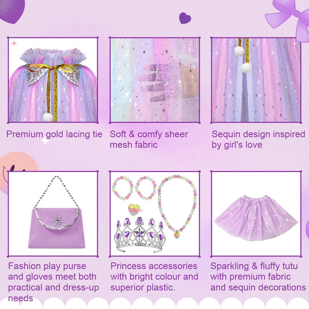 Meland princess crown tiara for little girls' magical dress-up moments.