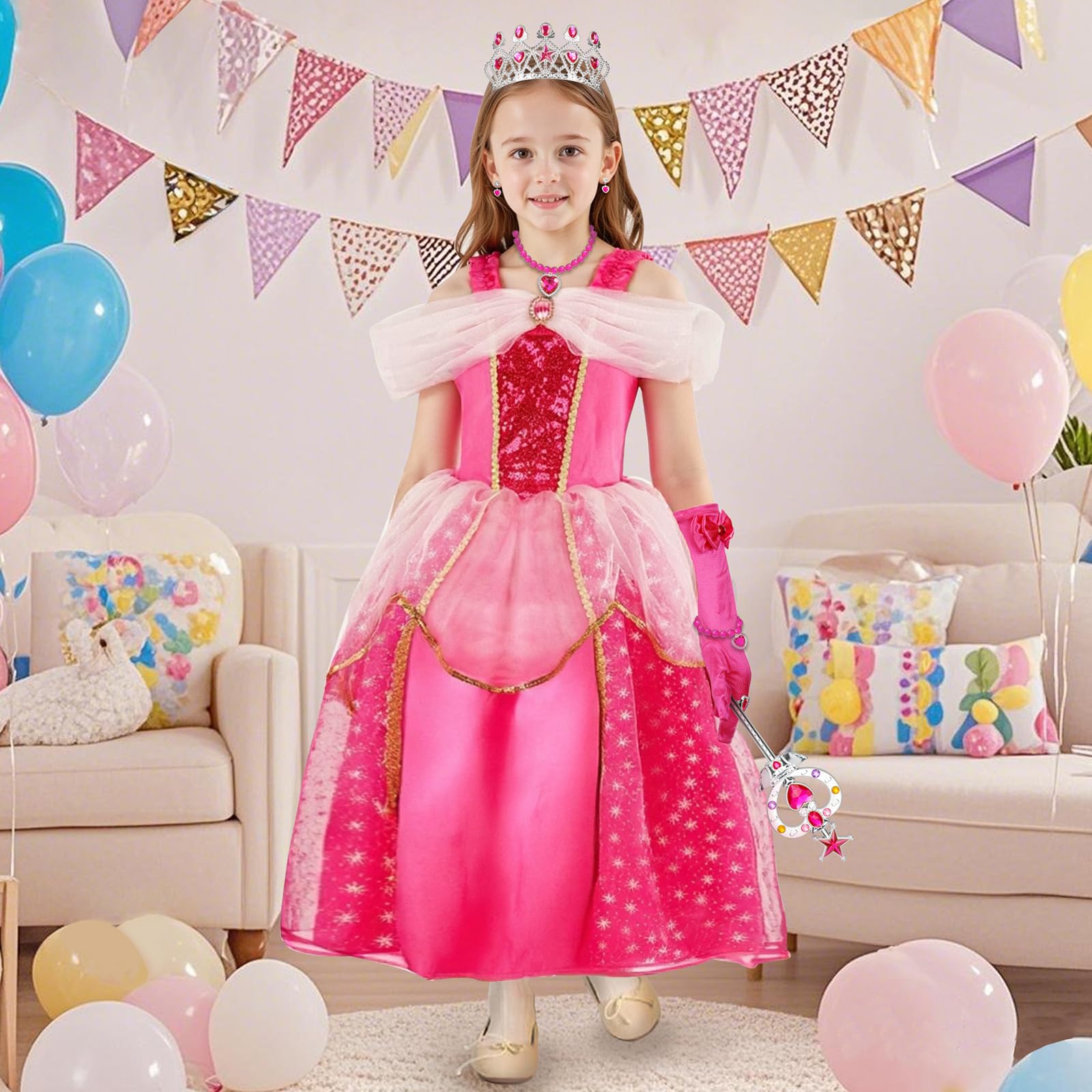 Meland light-up dress suited for dress-up, birthdays, and parties.
