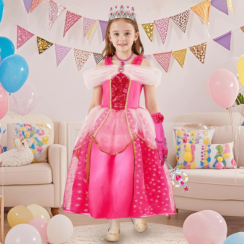 Meland light-up pink dress ideal for Halloween, birthdays, and holidays