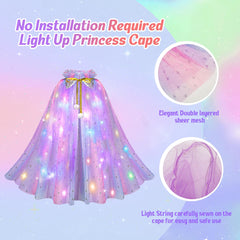 Meland Princess cape with crown and tutu set for magical dress-up moments