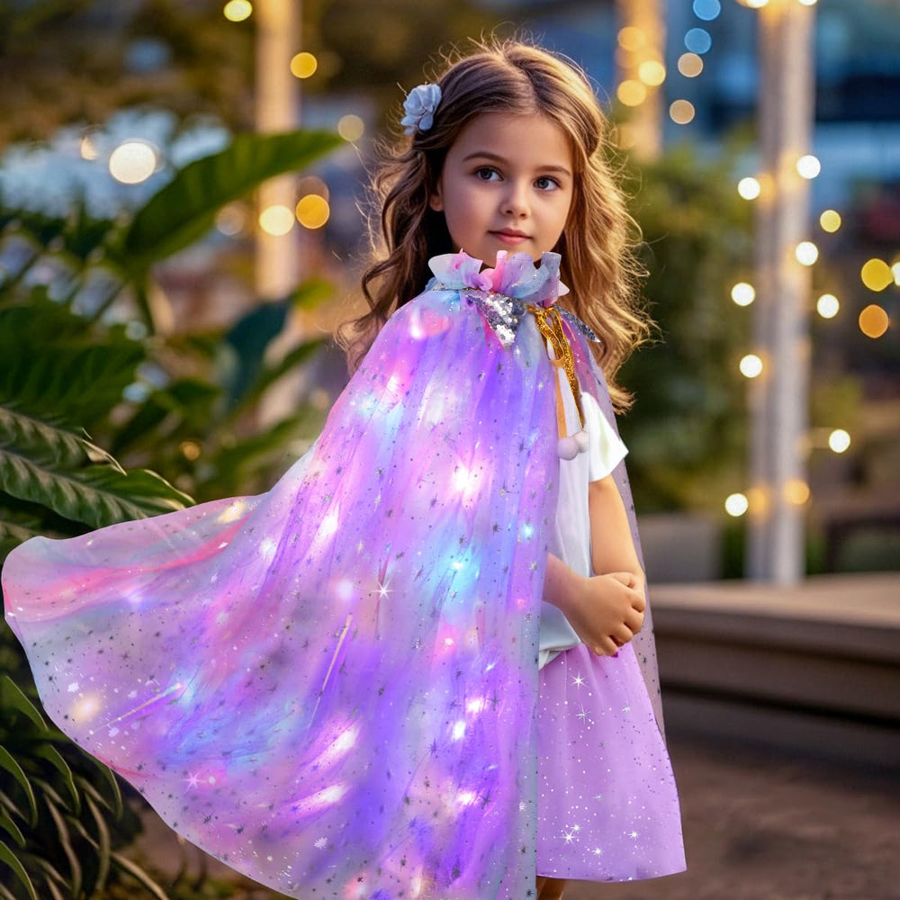 Meland cape fabric with sequins and stars for vivid princess looks