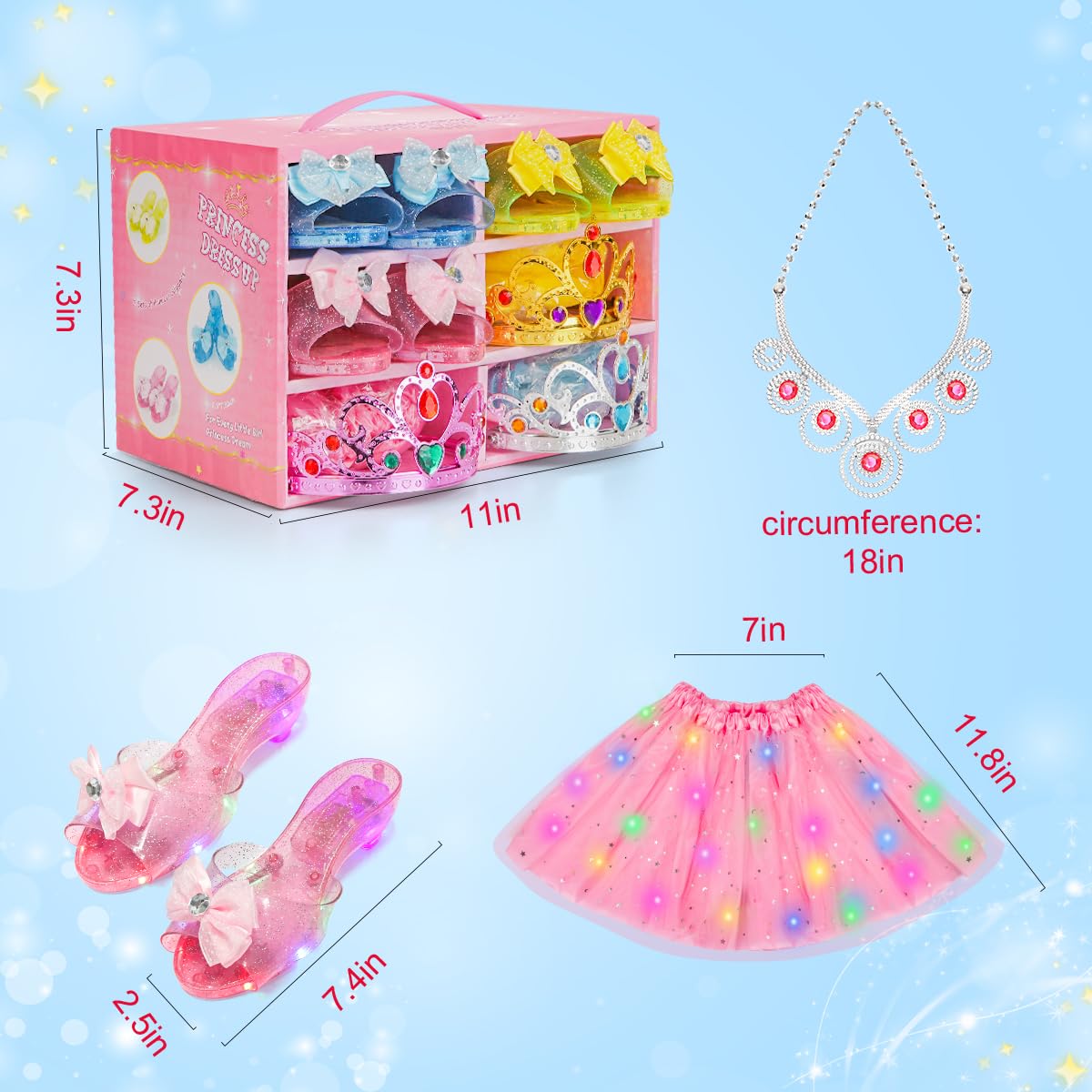 Meland non-slip princess shoes for stable, worry-free play.