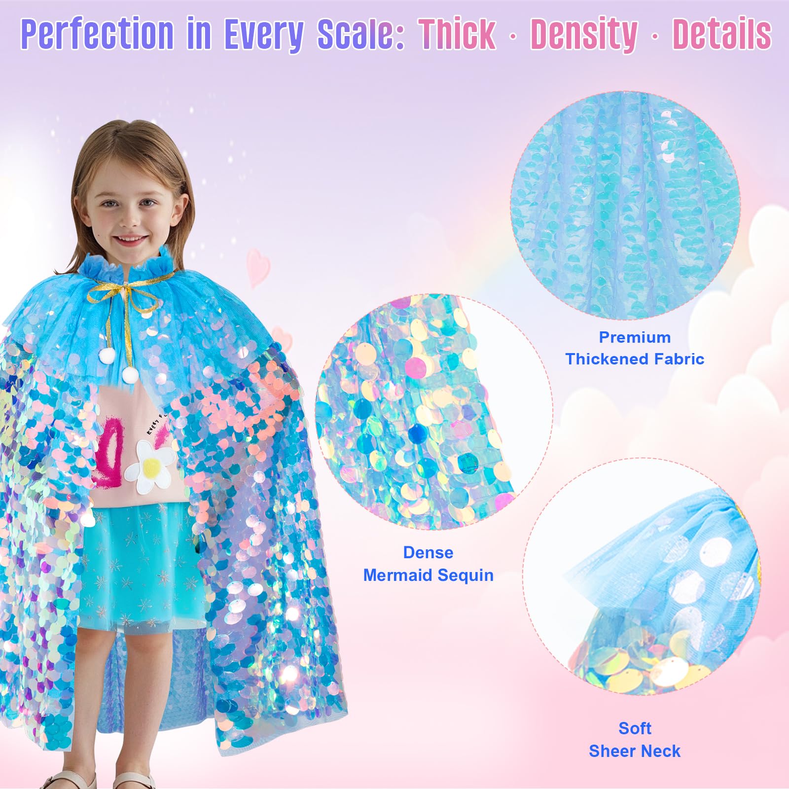 Meland sequined mermaid purse enhances accessory options for outfits.