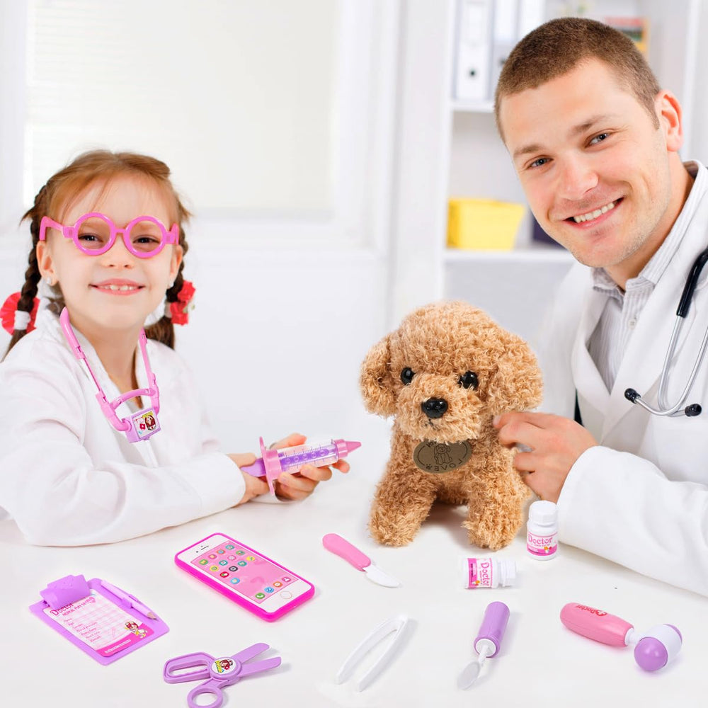 Meland toy doctor kit with patient doll for caring interactions
