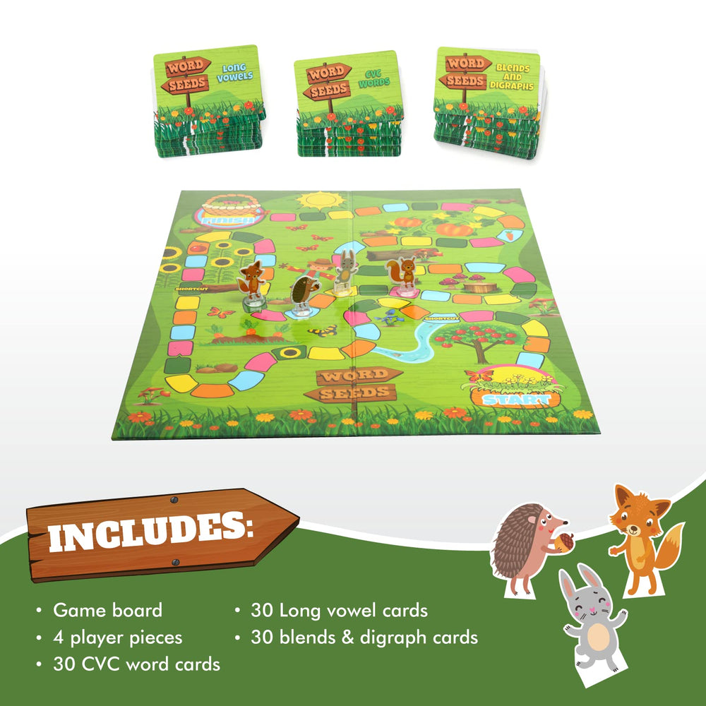 Melby Toys Word Seeds durable reading game designed for little hands and classrooms
