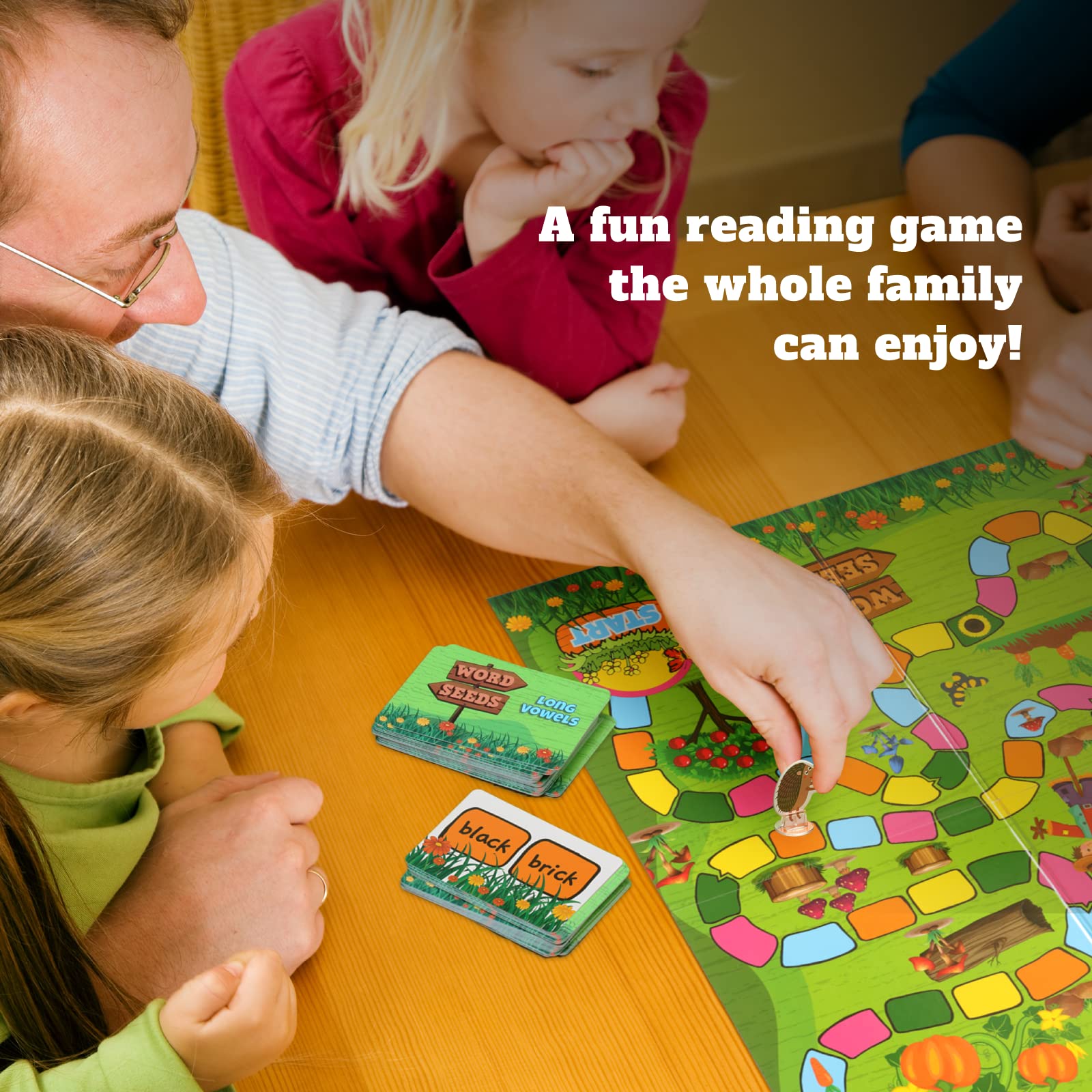 Melby Toys Word Seeds home and classroom use friendly game setup
