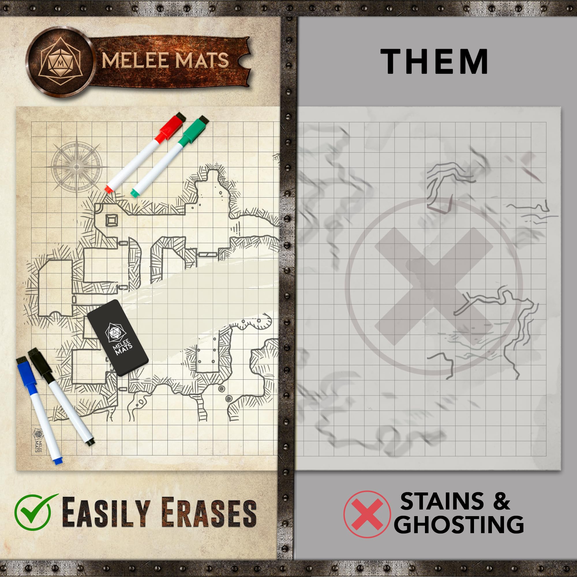 Melee Mats anti-slip battleboard stays put during action-packed sessions
