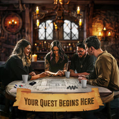Melee Mats DND Map Starter Set anti-slip, stain-resistant surface for durable play.