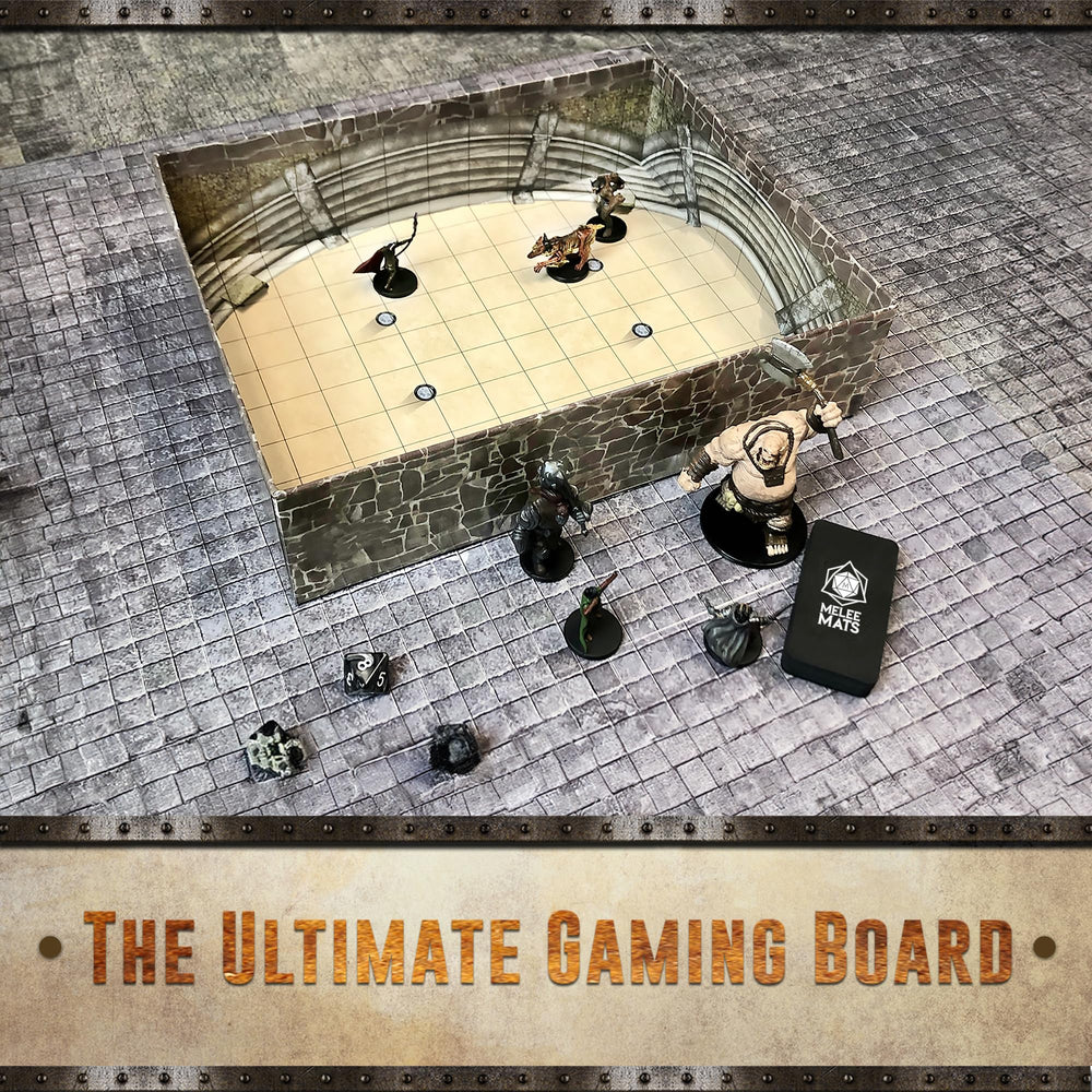Melee Mats DND coliseum terrain creates arena-style encounters.