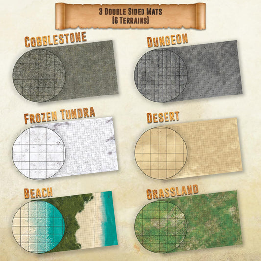 Melee Mats DND map starter grassland scene for clear tactical layout.