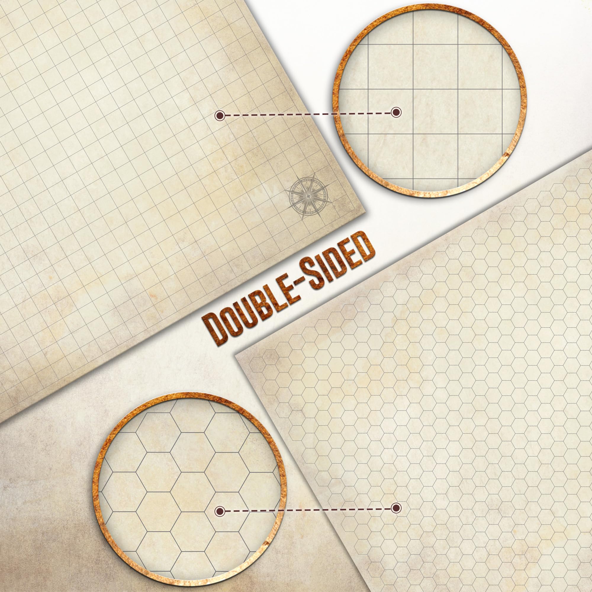 Melee Mats DND Map Starter Set includes markers and dice ready for on-the-go sessions.
