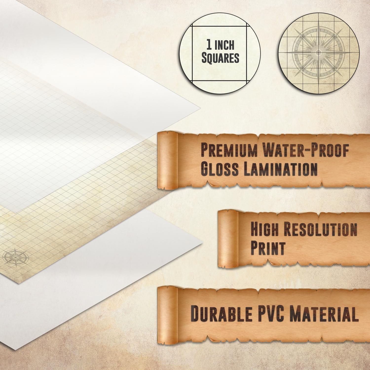 Melee Mats vivid terrain grid enhances tactical decision making