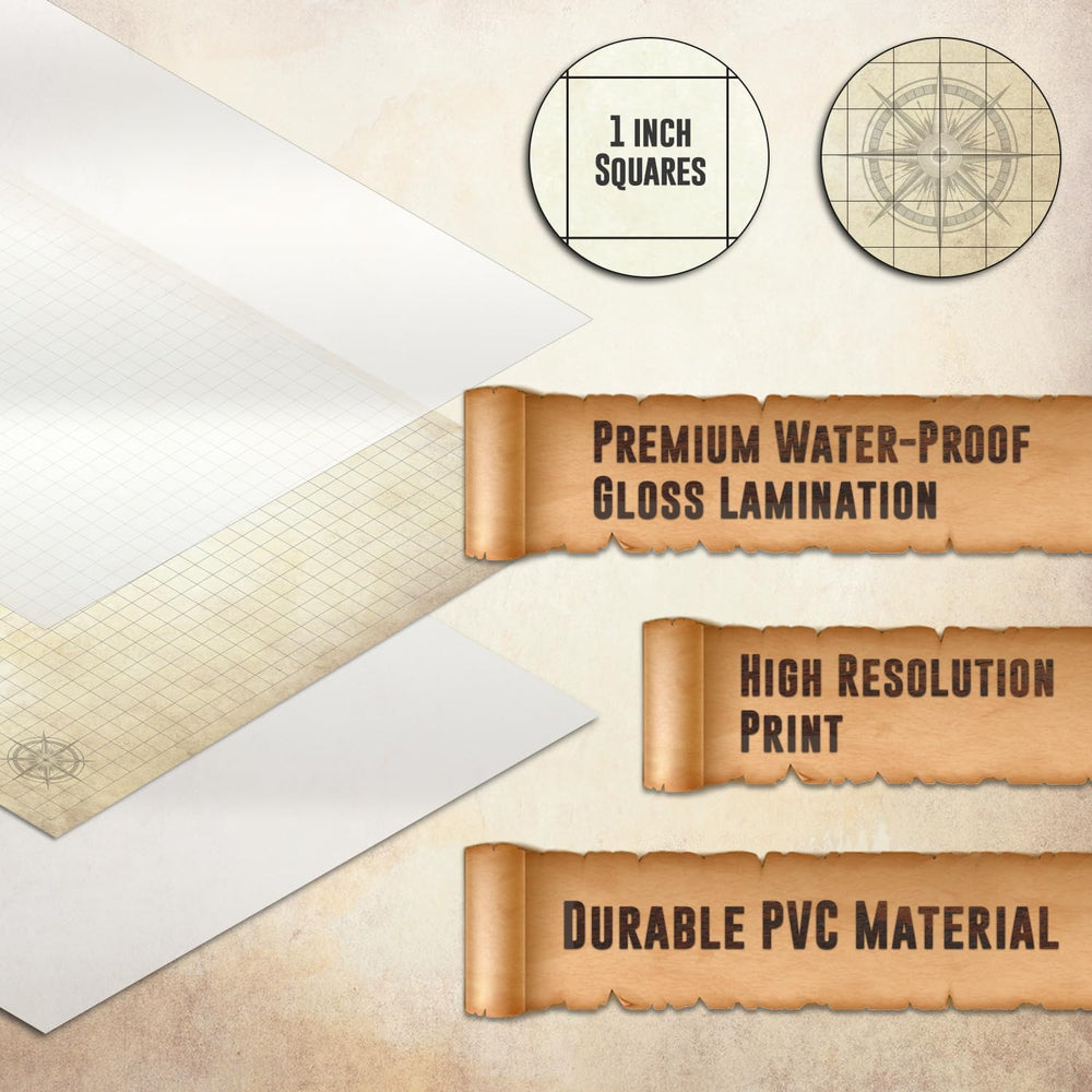 Melee Mats vivid terrain grid enhances tactical decision making