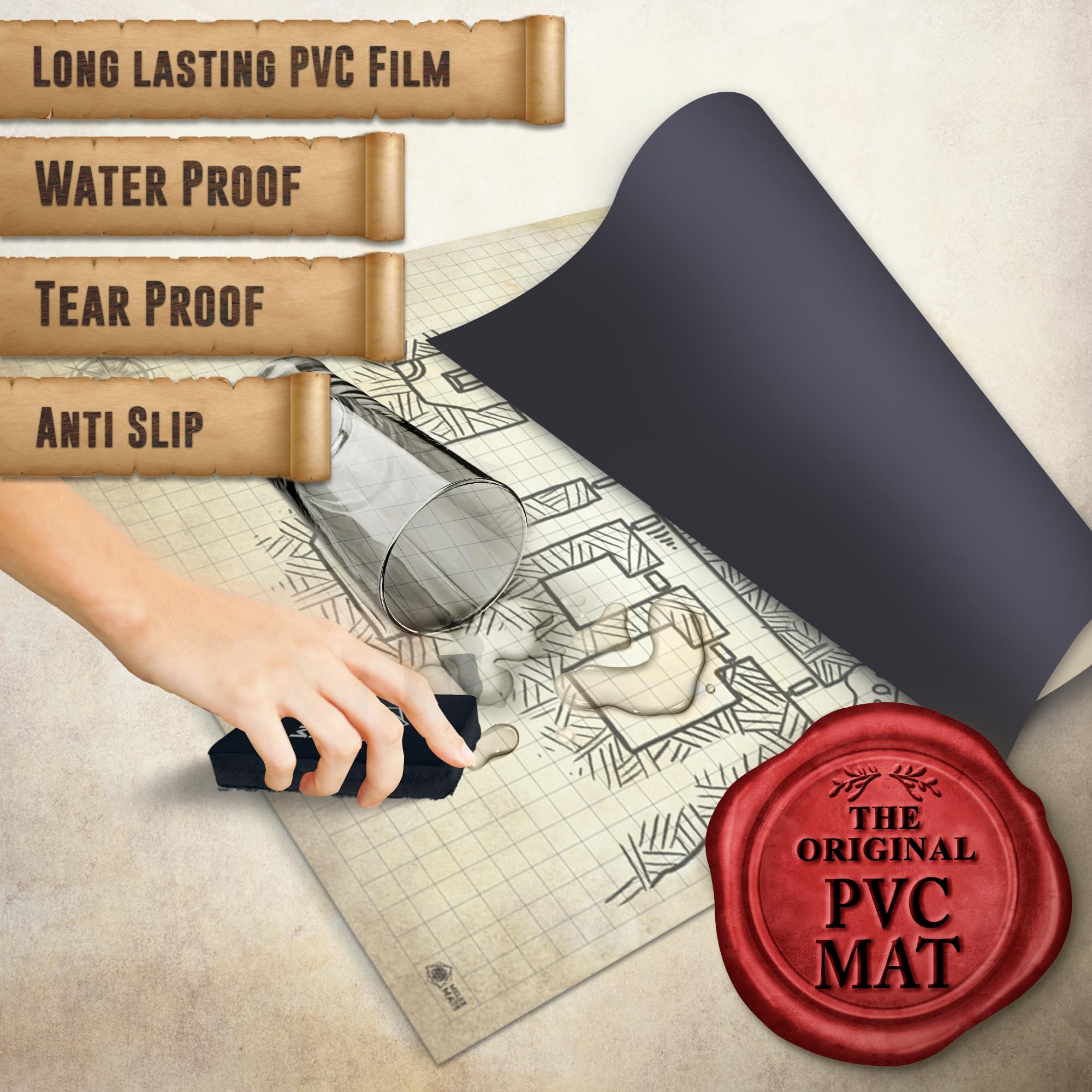 Melee Mats travel tube doubles as a portable carry case