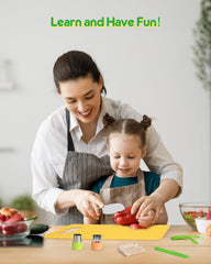Melican kids kitchen set in use during a playful learning session